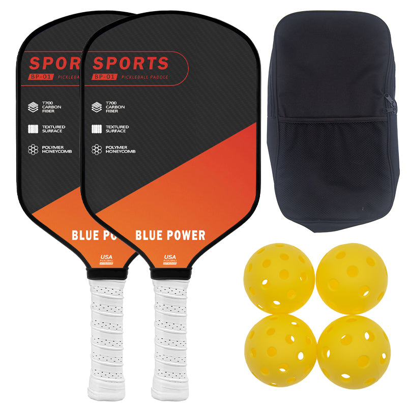 Best Pickleball Paddle Sets T700 Carbon Fiber Lightweight Pickleball Racket Style 3（2pack）- SMARTWAY