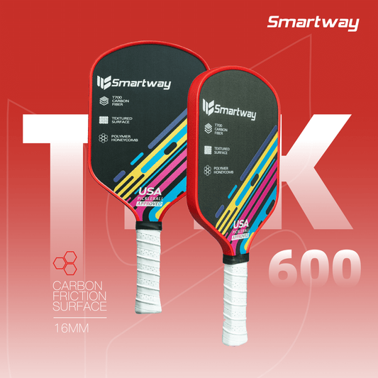 SMARTWAY Lightweight Pickleball Racket T700 Carbon Fiber THK600-2 Pickleball Racket Set (2 Pack)