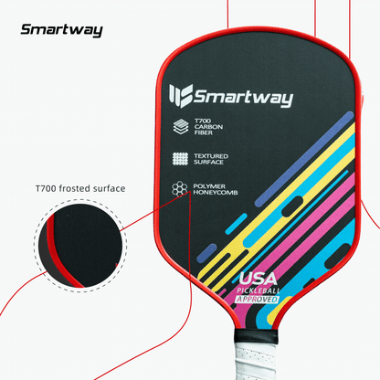 SMARTWAY Lightweight Pickleball Racket T700 Carbon Fiber THK600-2 Pickleball Racket Set (2 Pack)