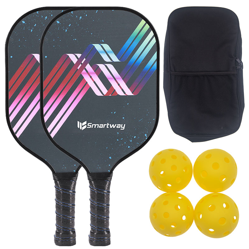 Best Pickleball Paddle Sets T700 Carbon Fiber Lightweight Pickleball Racket Style 1（2pack）- SMARTWAY