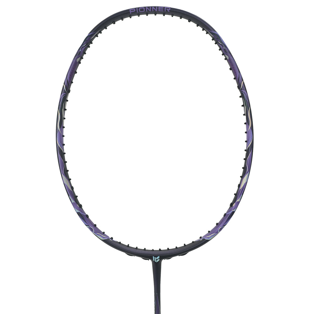 SMARTWAY-Pioneer 46T Carbon Fiber Head Heavy Professional Badminton Racket 4UG5 Best Badminton Racket-Silver