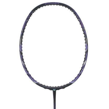 SMARTWAY-Pioneer 46T Carbon Fiber Head Heavy Professional Badminton Racket 4UG5 Best Badminton Racket-Silver