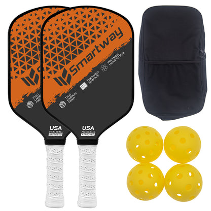 Top Pickleball Paddles T700 Carbon Fiber Lightweight Pickleball Set （2pack）- SMARTWAY