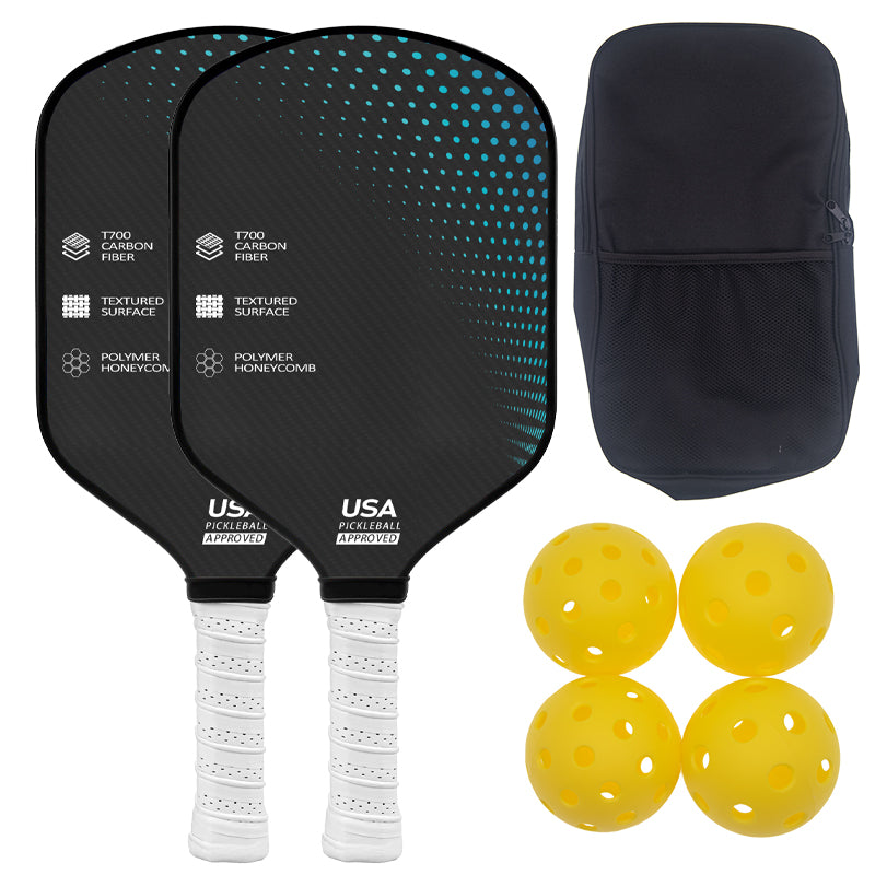 Best Pickleball Paddle Sets T700 Carbon Fiber Lightweight Pickleball Racket Style 2（2pack）- SMARTWAY